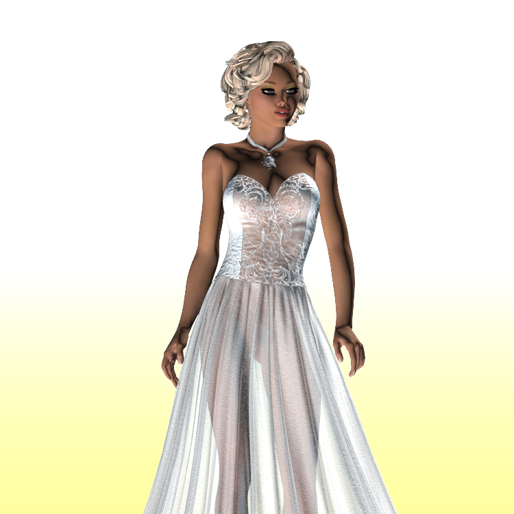 Wedding Dress Girl 3D Model Woman